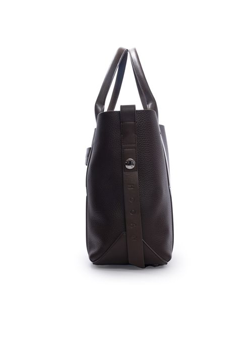 Borsa shopping Script Media in pelle Marrone HOGAN | KBW01OA0300 UH9S610